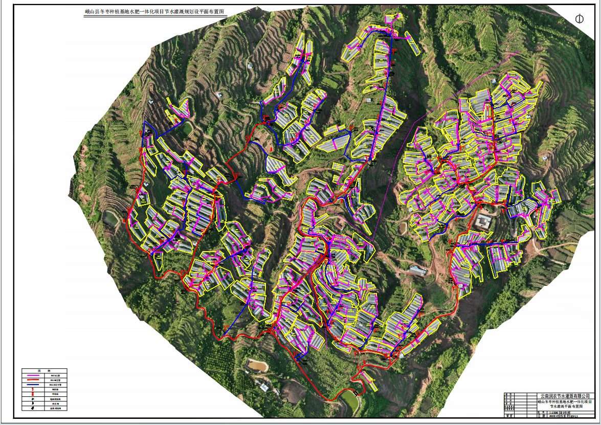 项目规划设计图 - 峨山冬枣300余亩大棚山地水肥一体化自动化项目