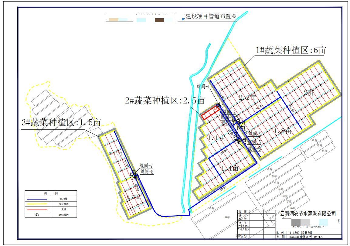 项目规划设计图 - 师宗100亩草莓大棚水肥一体化自动化项目
